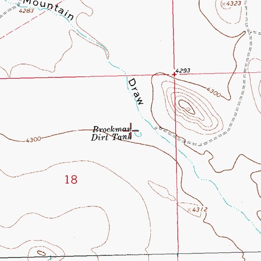Topographic Map of Brockman Dirt Tank, NM