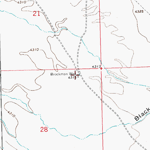 Topographic Map of Brockman Well, NM