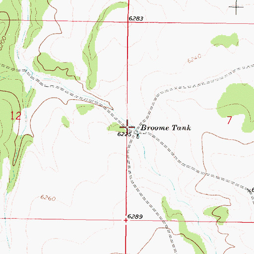 Topographic Map of Broome Tank, NM