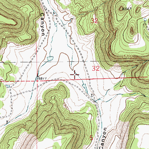 Topographic Map of Brown Canyon, NM