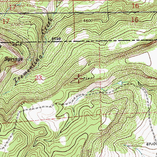 Topographic Map of Brown Mesa, NM