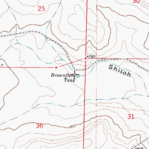 Topographic Map of Brownfield Tank, NM