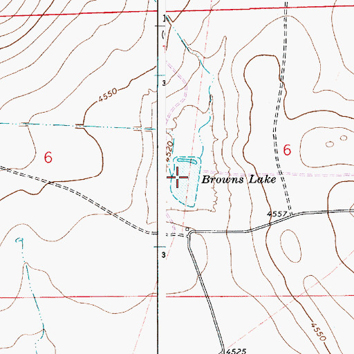 Topographic Map of Browns Lake, NM