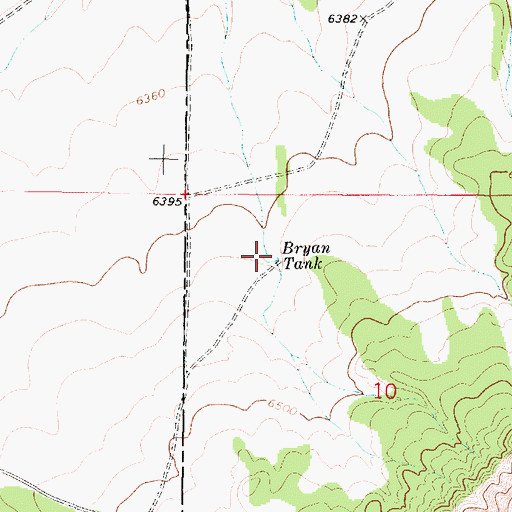Topographic Map of Bryan Tank, NM