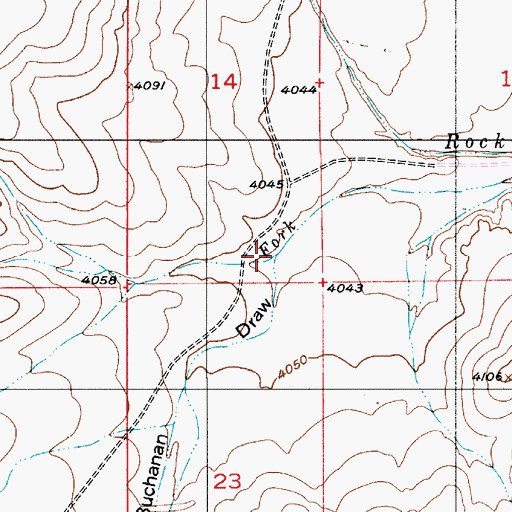 Topographic Map of Buchanan Draw, NM