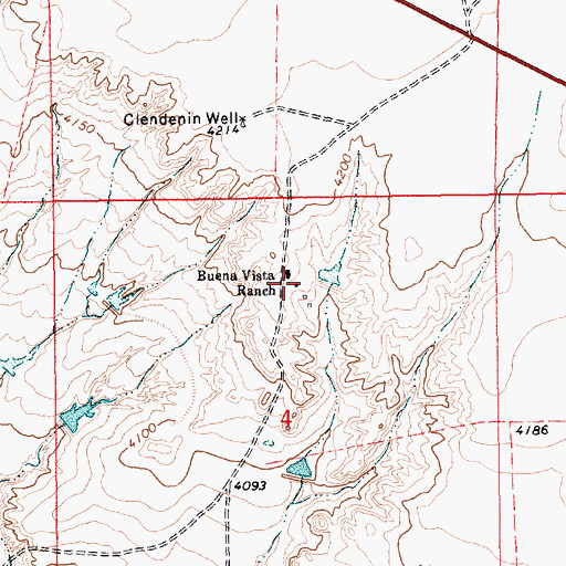 Topographic Map of Buena Vista Ranch, NM