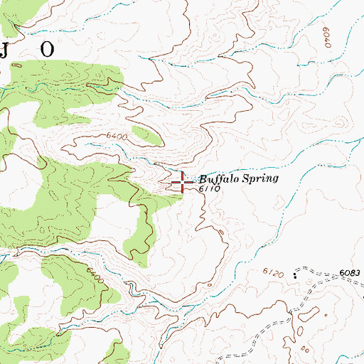 Topographic Map of Buffalo Spring, NM