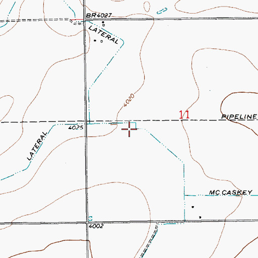 Topographic Map of Bugg Lateral, NM
