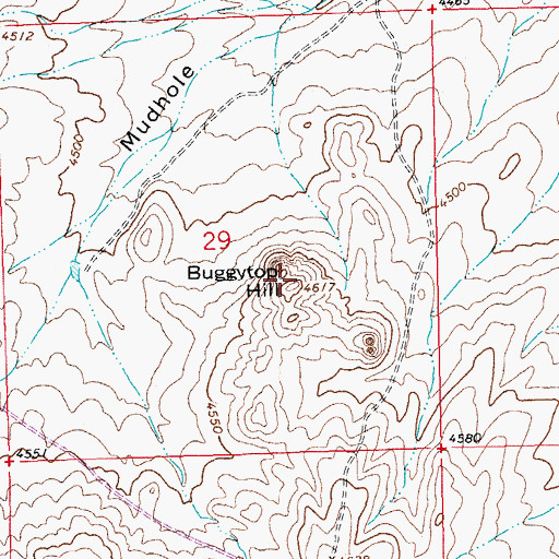 Topographic Map of Buggytop Hill, NM