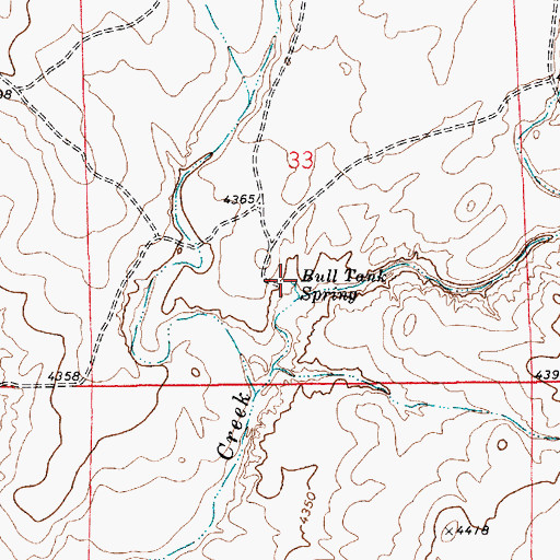 Topographic Map of Bull Tank Spring, NM