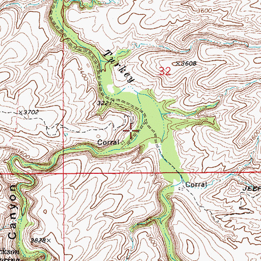 Topographic Map of Oak Grove Canyon, AZ