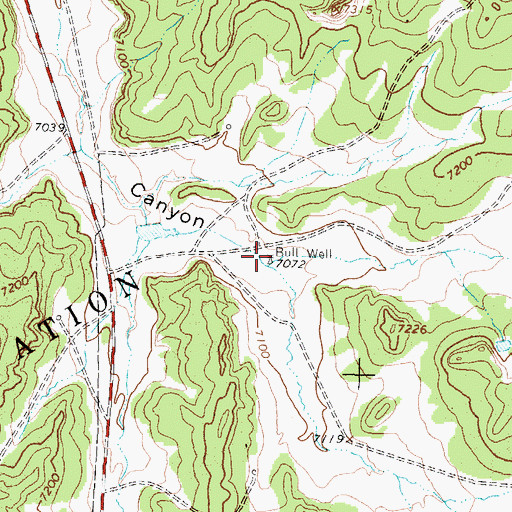 Topographic Map of Bull Well, NM