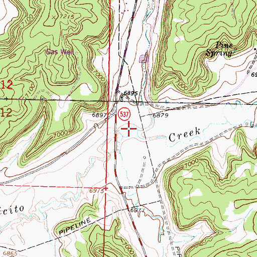 Topographic Map of Bull Well Canyon, NM
