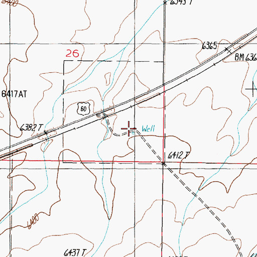 Topographic Map of Bullington Ranch (historical), NM