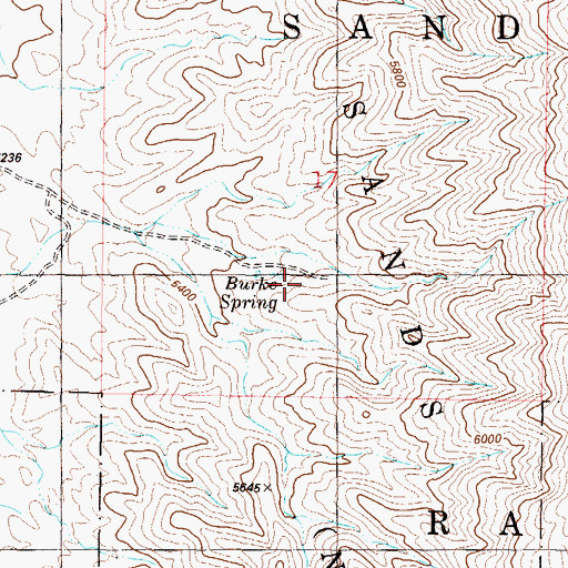 Topographic Map of Burke Spring, NM