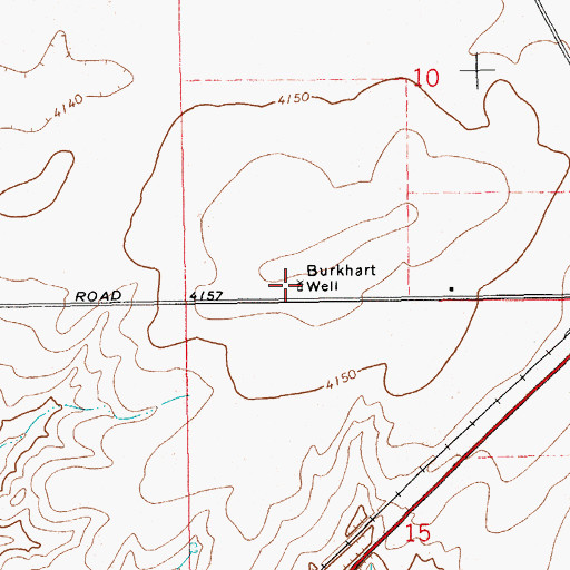Topographic Map of Burkhart Well, NM