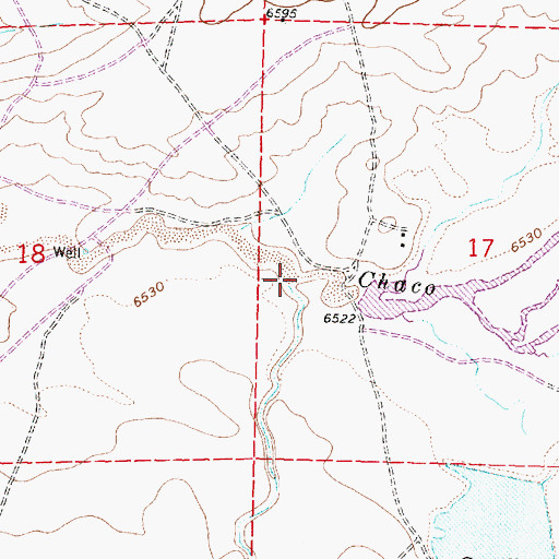 Topographic Map of Burning Bridge Wash, NM