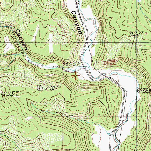 Topographic Map of Burnt Canyon, NM