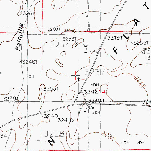 Topographic Map of Burton Flat, NM