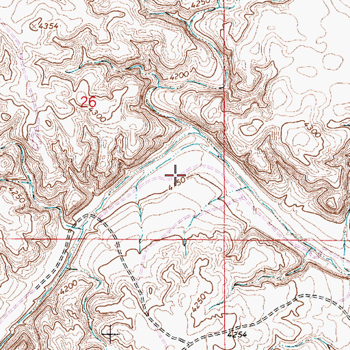 Topographic Map of Burts Canyon, NM