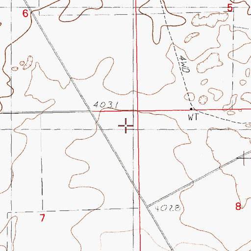 Topographic Map of Byers Well, NM
