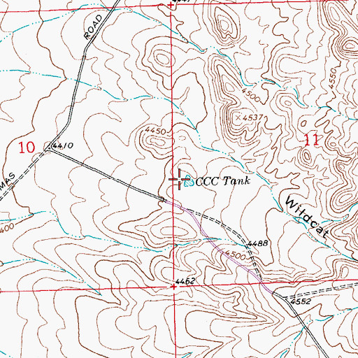 Topographic Map of C C C Tank, NM