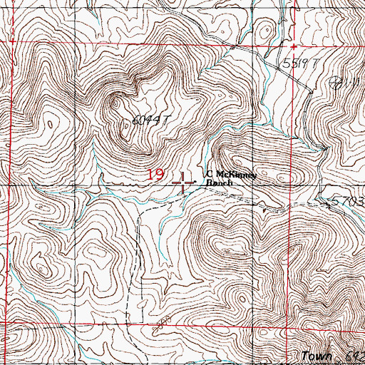Topographic Map of C McKinney Ranch, NM