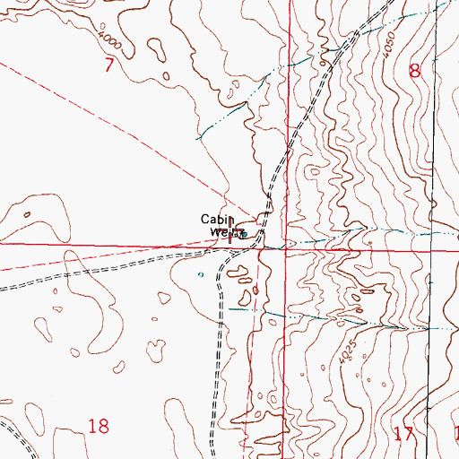 Topographic Map of Cabin Well, NM