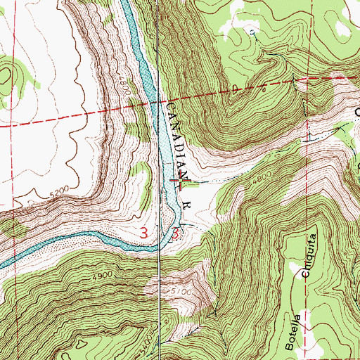 Topographic Map of Cabra Canyon, NM