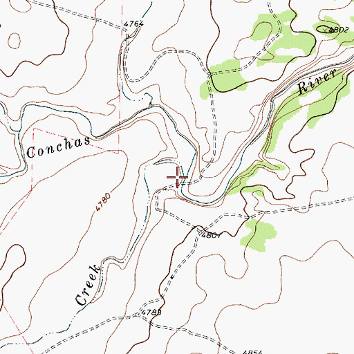 Topographic Map of Cabra Creek, NM