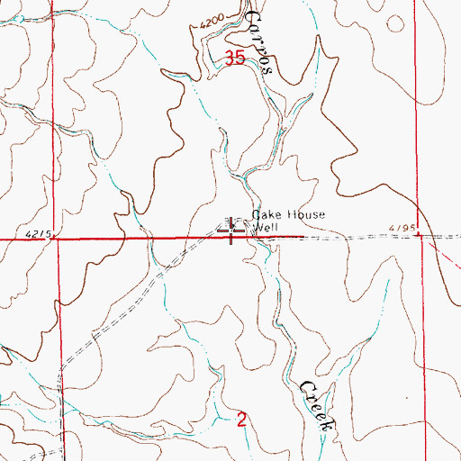 Topographic Map of Cake House Well, NM