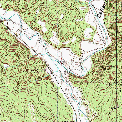 Topographic Map of Caliente Canyon, NM