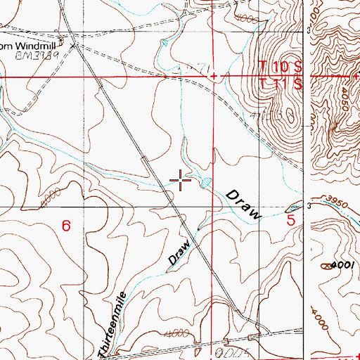 Topographic Map of California Draw, NM