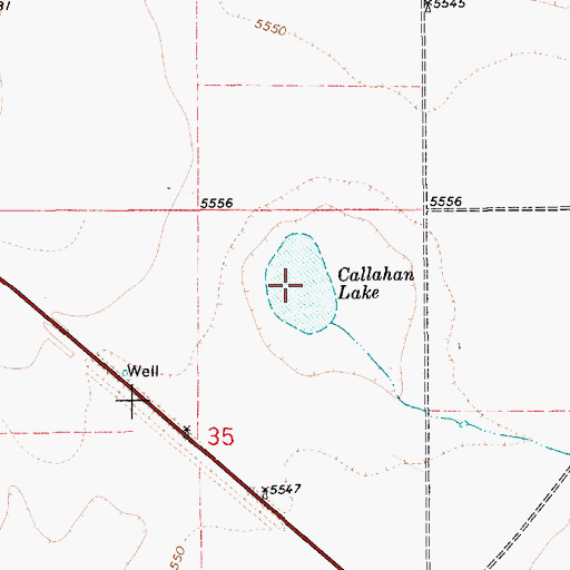 Topographic Map of Callahan Lake, NM