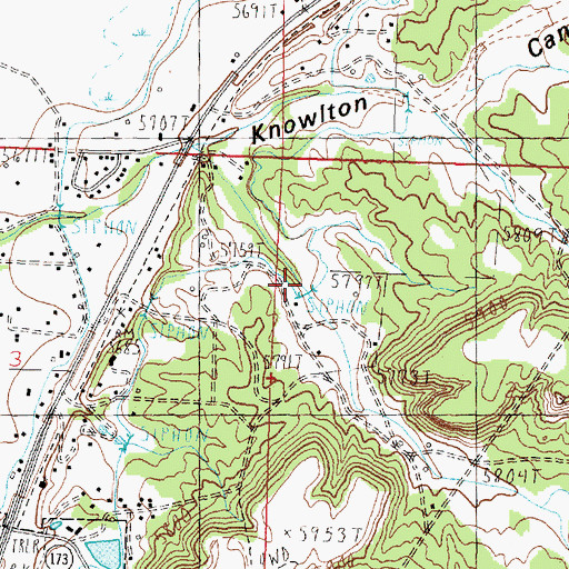 Topographic Map of Calloway Canyon, NM