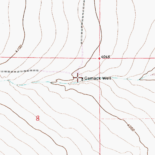 Topographic Map of Camack Well, NM