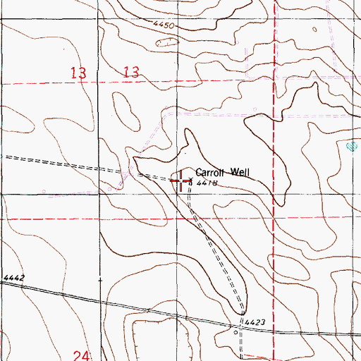 Topographic Map of Camp Well, NM