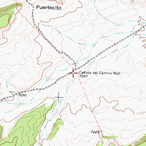 Topographic Map of Canada del Camino Well, NM