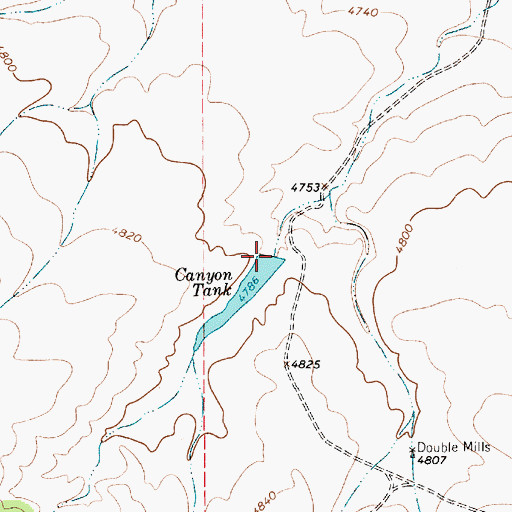 Topographic Map of Canyon Tank, NM