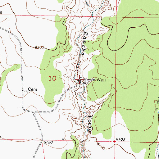 Topographic Map of Canyon Well, NM