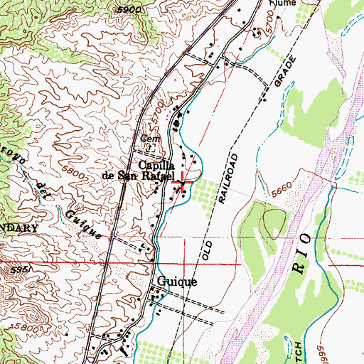 Topographic Map of Capilla de San Rafael, NM