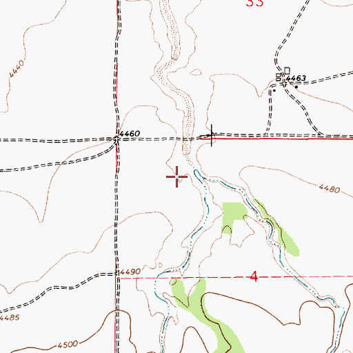 Topographic Map of Captivas Canyon, NM