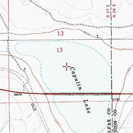 Topographic Map of Capulin Lake, NM