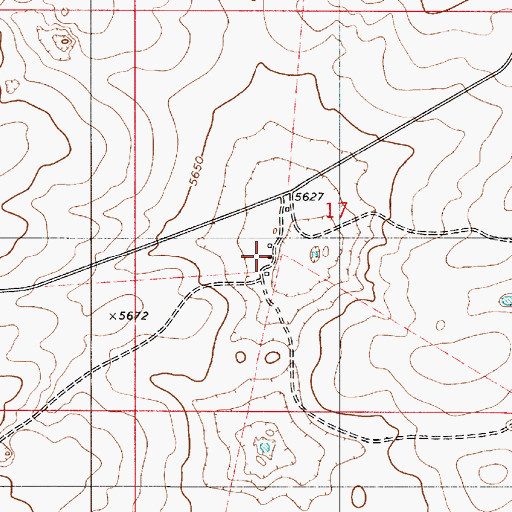 Topographic Map of Carde Ranch, NM