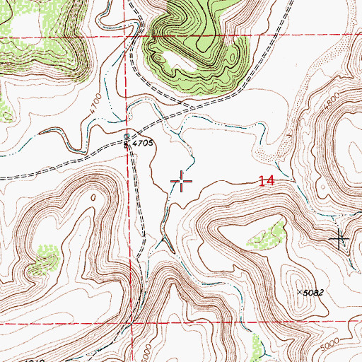 Topographic Map of Carl Canyon, NM