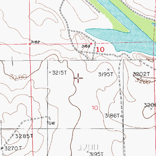 Topographic Map of Carlsbad National Wildlife Refuge, NM