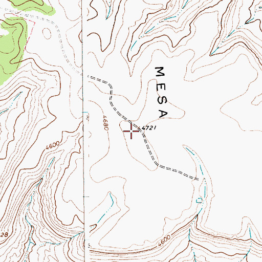 Topographic Map of Carpenter Mesa, NM