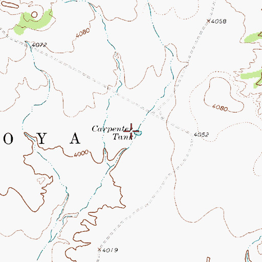 Topographic Map of Carpenter Tank, NM