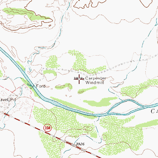Topographic Map of Carpenter Windmill, NM