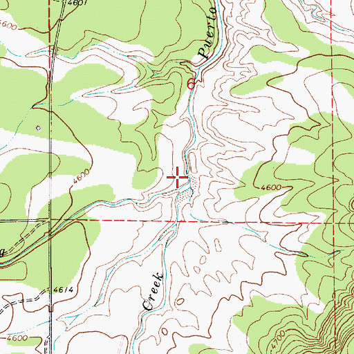 Topographic Map of Carrizo Creek, NM